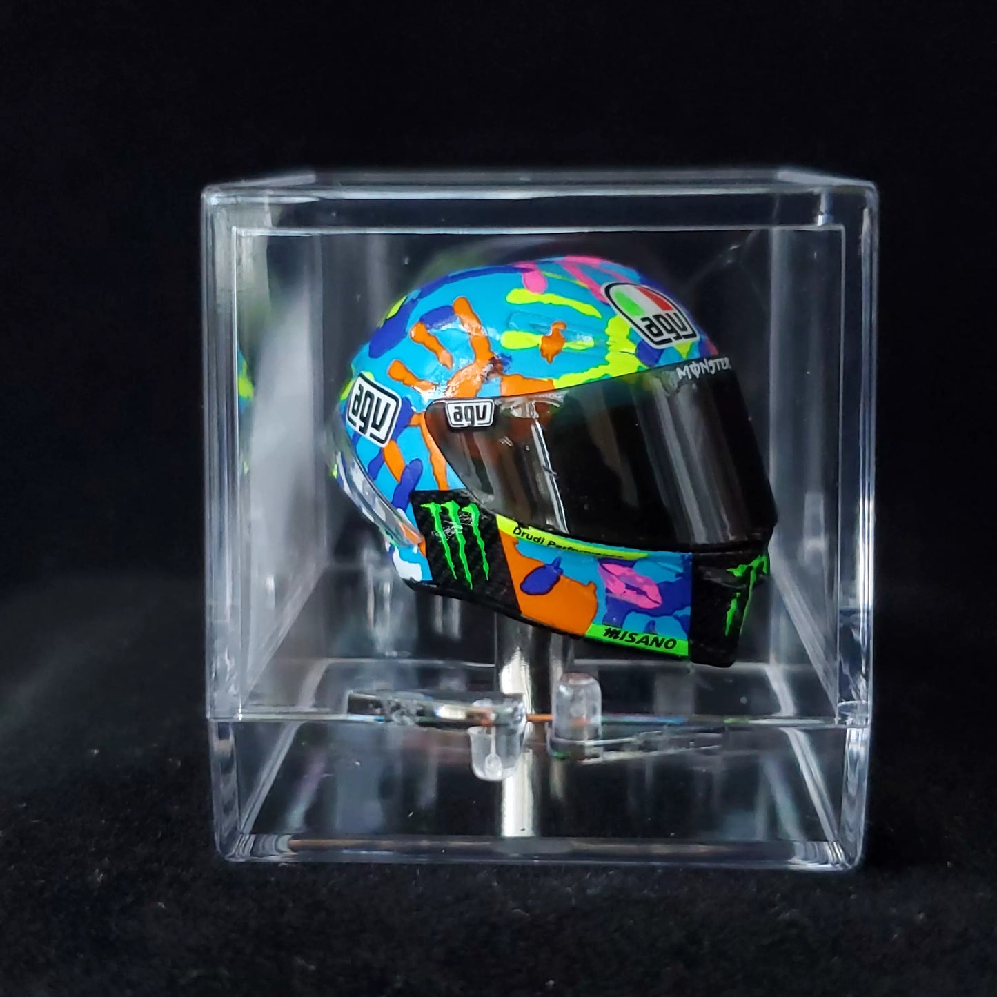 3GKJ MODEL - 1/12 MOTOGP Rossi Helmet Model Palm Print AGV Pista GP MISANO 2014
