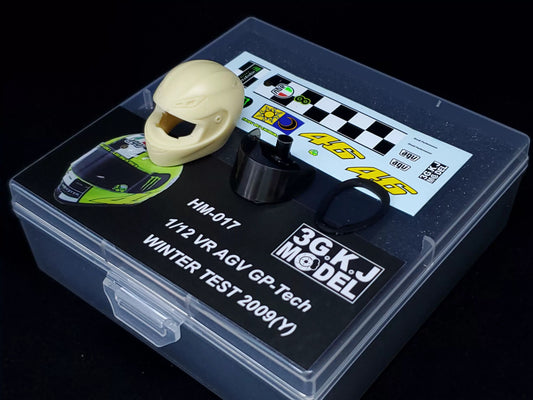 3GKJ MODEL - 1/12 MOTOGP Rossi Helmet Model AGV GP-Tech WINTER TEST 2009 (Y)