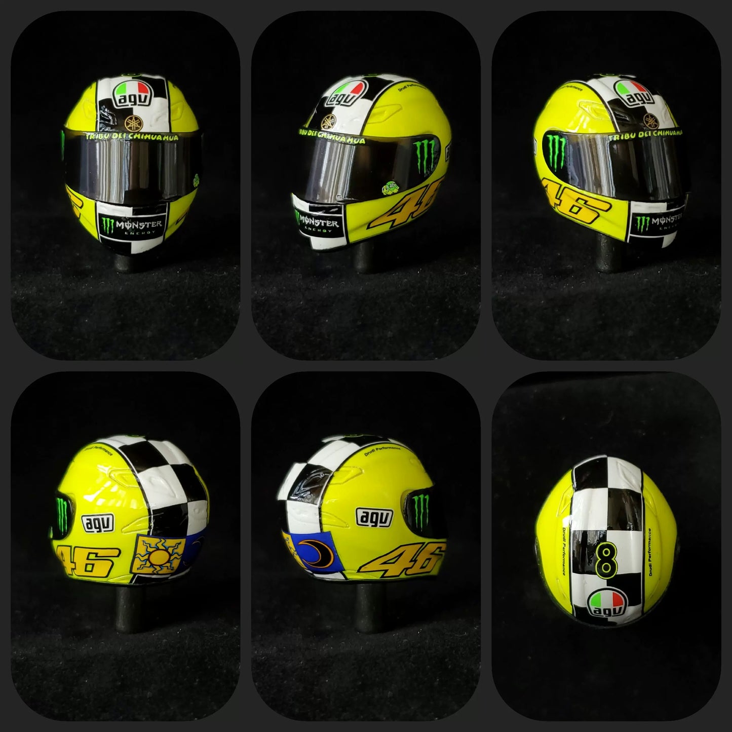 3GKJ MODEL - 1/12 MOTOGP Rossi Helmet Model AGV GP-Tech WINTER TEST 2009 (Y)
