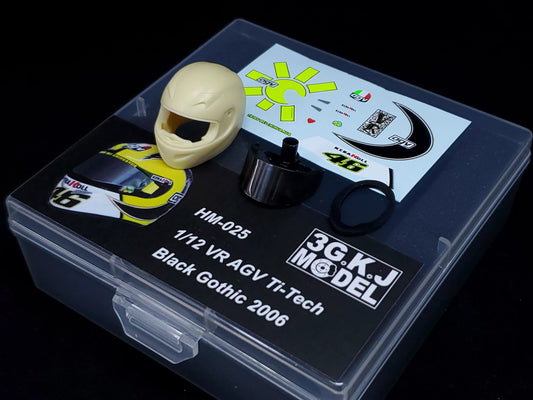3GKJ MODEL - 1/12 MOTOGP Rossi Helmet Model AGV Ti-Tech Black Gothic 2006