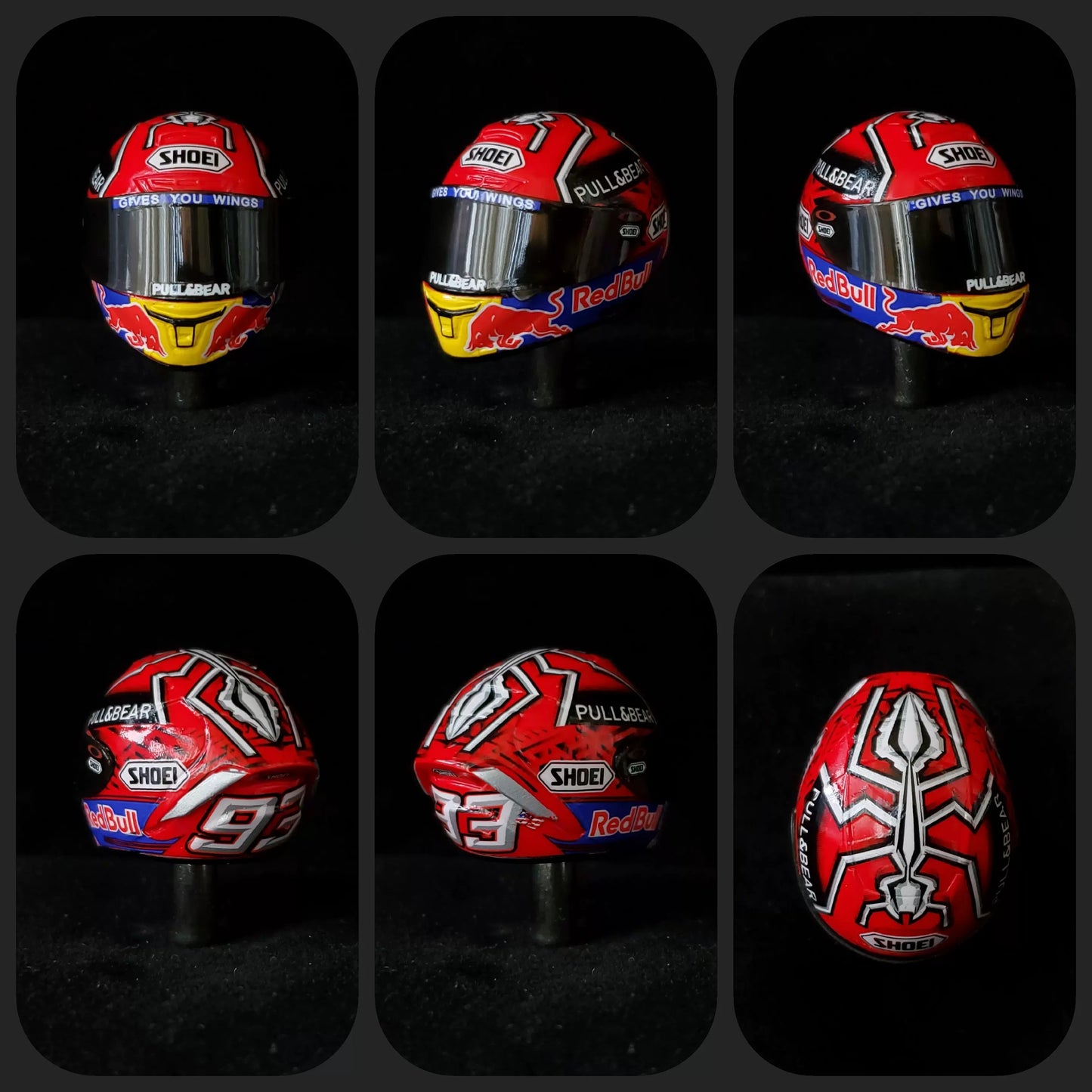 3GKJ MODEL - 1/12 MOTOGP Marquez Helmet Model Red Ant SHOEI X-14 Red Ant 2016