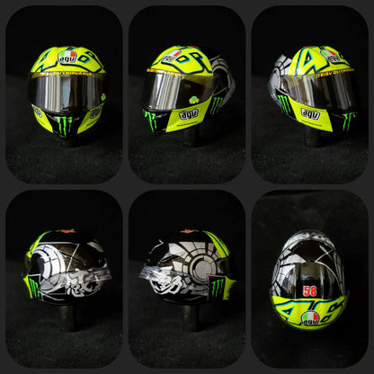 3GKJ MODEL - 1/12 MOTOGP Rossi Helmet Model Touched by AGV Pista GP VALENCIA 2012