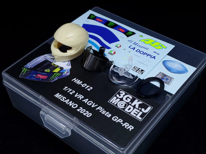 3GKJ MODEL - 1/12 MOTOGP Rossi Helmet Model Viagra AGV Pista GP-RR MISANO 2020