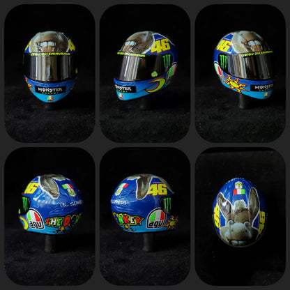 3GKJ MODEL - 1/12 MOTOGP Rossi Helmet Model Donkey AGV GP-Tech DONKEY Misano 2009