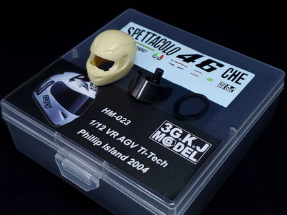 3GKJ MODEL - 1/12 MOTOGP Rossi Helmet Model AGV Ti-Tech Phillip Island 2004