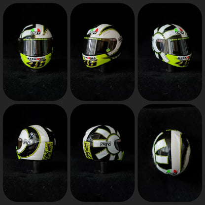 3GKJ MODEL - 1/12 MOTOGP Rossi Helmet Model AGV Ti-Tech White Gothic 2006