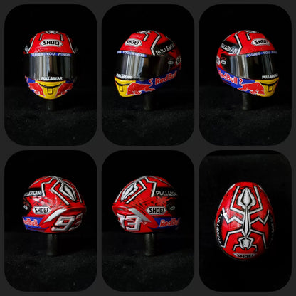 3GKJ MODEL - 1/12 MOTOGP Marquez Helmet Model Red Ant SHOEI X-14 Red Ant 2016
