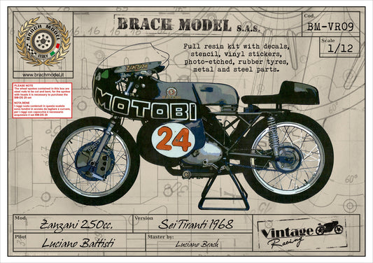 BRACH MODEL - BM-VR 09 1966/1972 Motobi 250cc "sei tiranti" Zanzani