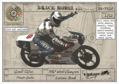 BRACH MODEL - BM-VR 14 1987 Garelli 125cc World Champion Fausto Gresini