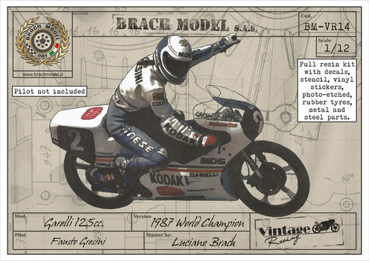 BRACH MODEL - BM-VR 14 1987 Garelli 125cc World Champion Fausto Gresini