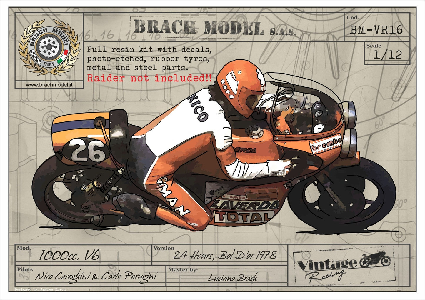 BRACH MODEL - BM-VR 16 1978 Laverda 1000cc V6