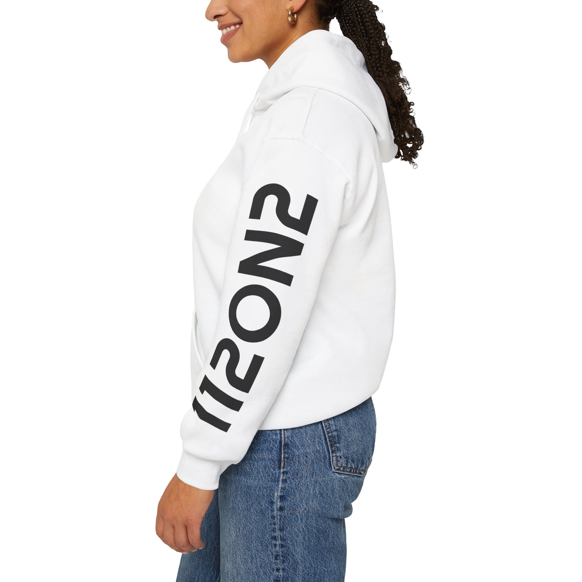 112on2 Branded Sleeves Hoodie - White - 112ON2 SHOP