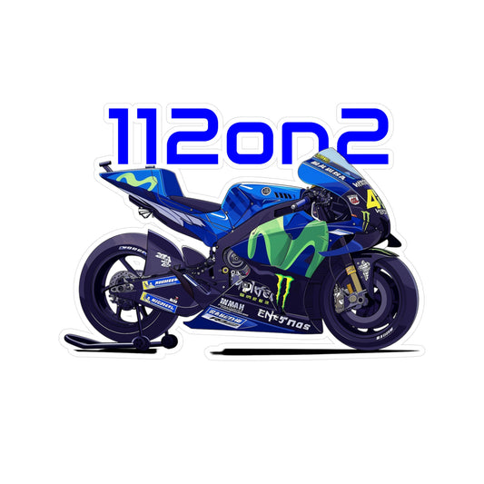 112on2 Cartoon Racing Motorcycle V3 Stickers