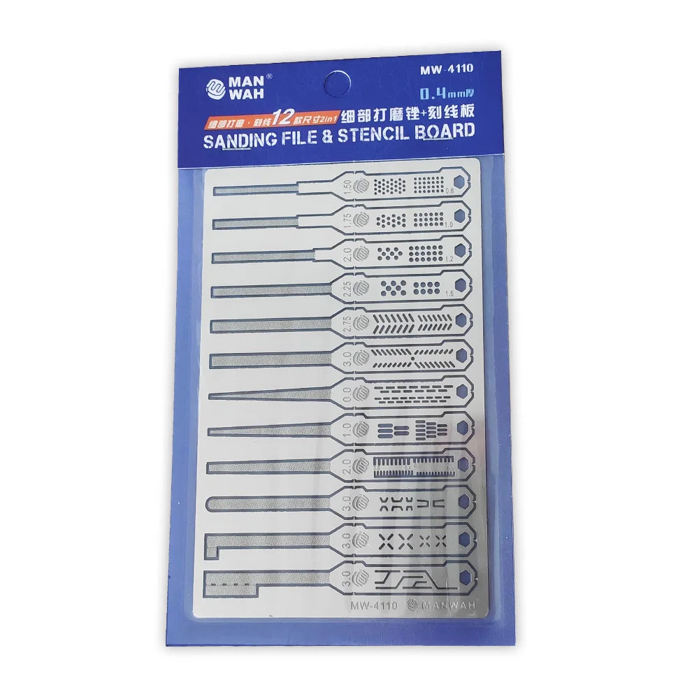 Mini Stainless Sanding Precision Files / Stencils Set