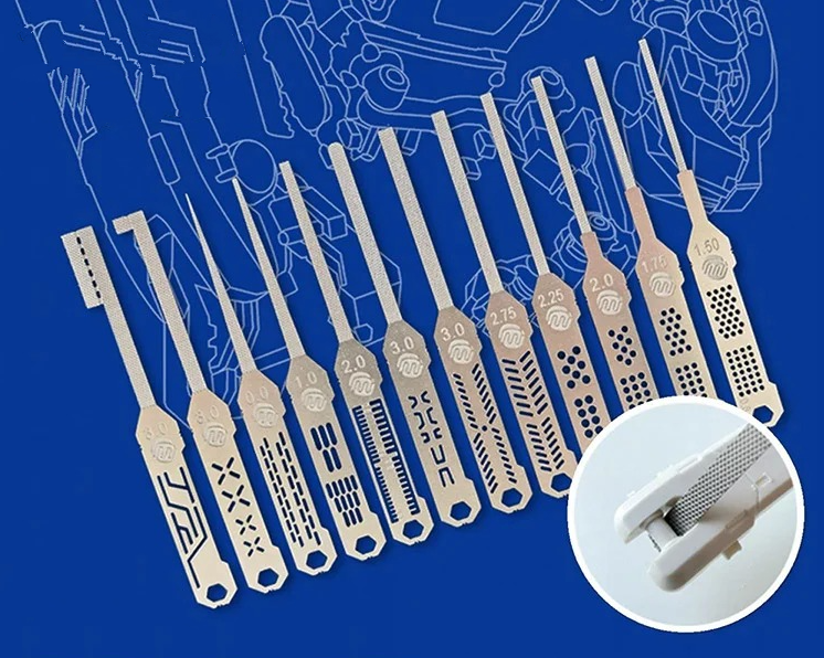 Mini Stainless Sanding Precision Files / Stencils Set